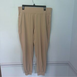 Lululemon Trench Beige Sun Setter High Rise Full Length Joggers Size 12